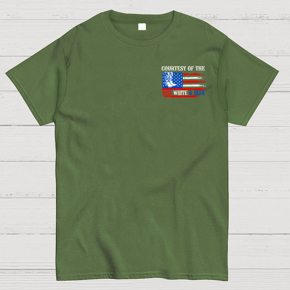 Courtesy of the Red White and Blue 250th anniversary Front And Back Printing  T-Shirt