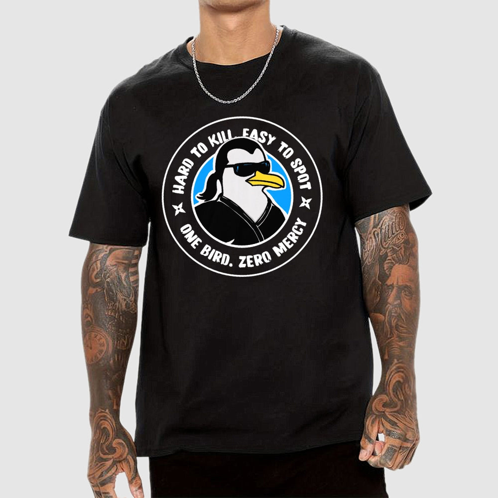 Steven Seagull One Bird Zero Mercy  T-Shirt