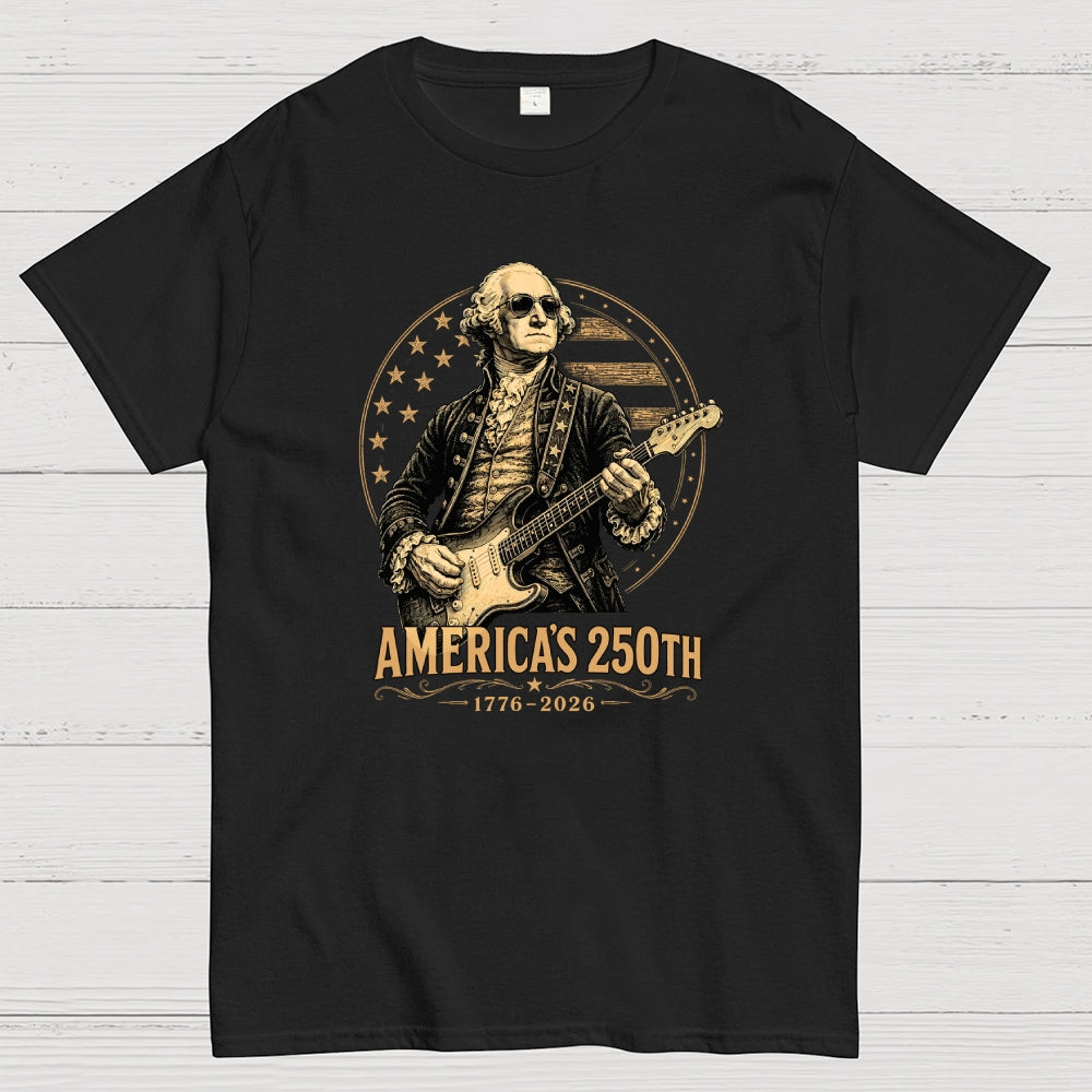 George Washington Guitar-USA 250th Anniversary  T-Shirt