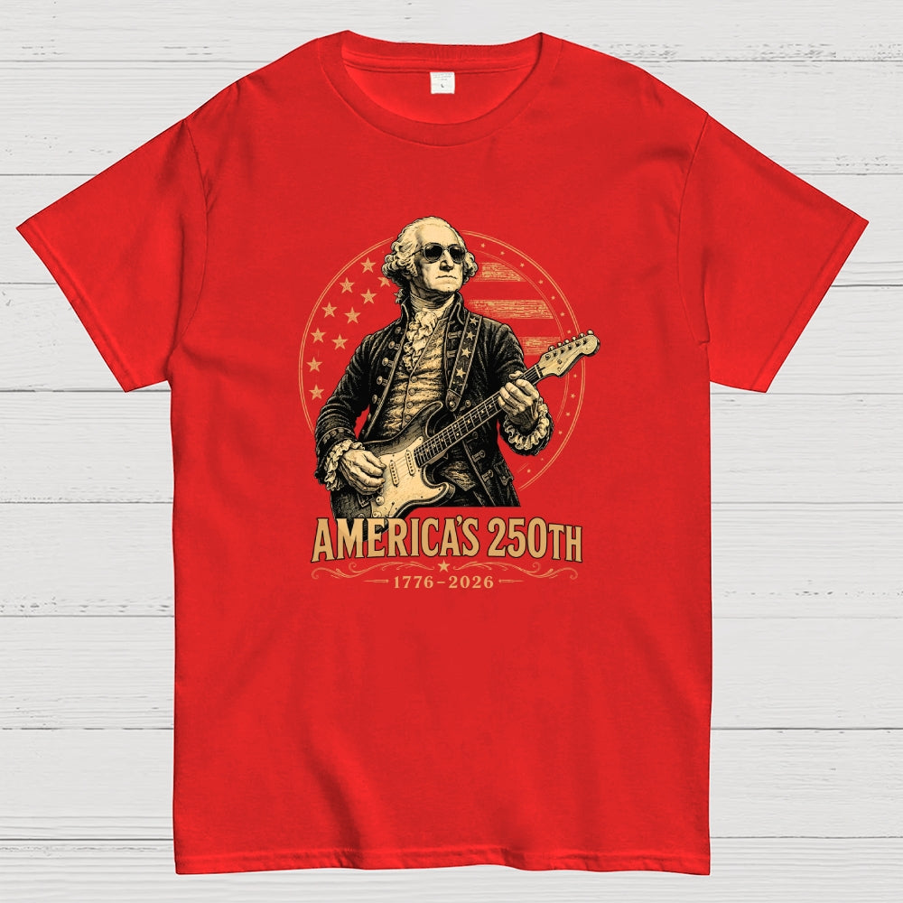 George Washington Guitar-USA 250th Anniversary  T-Shirt