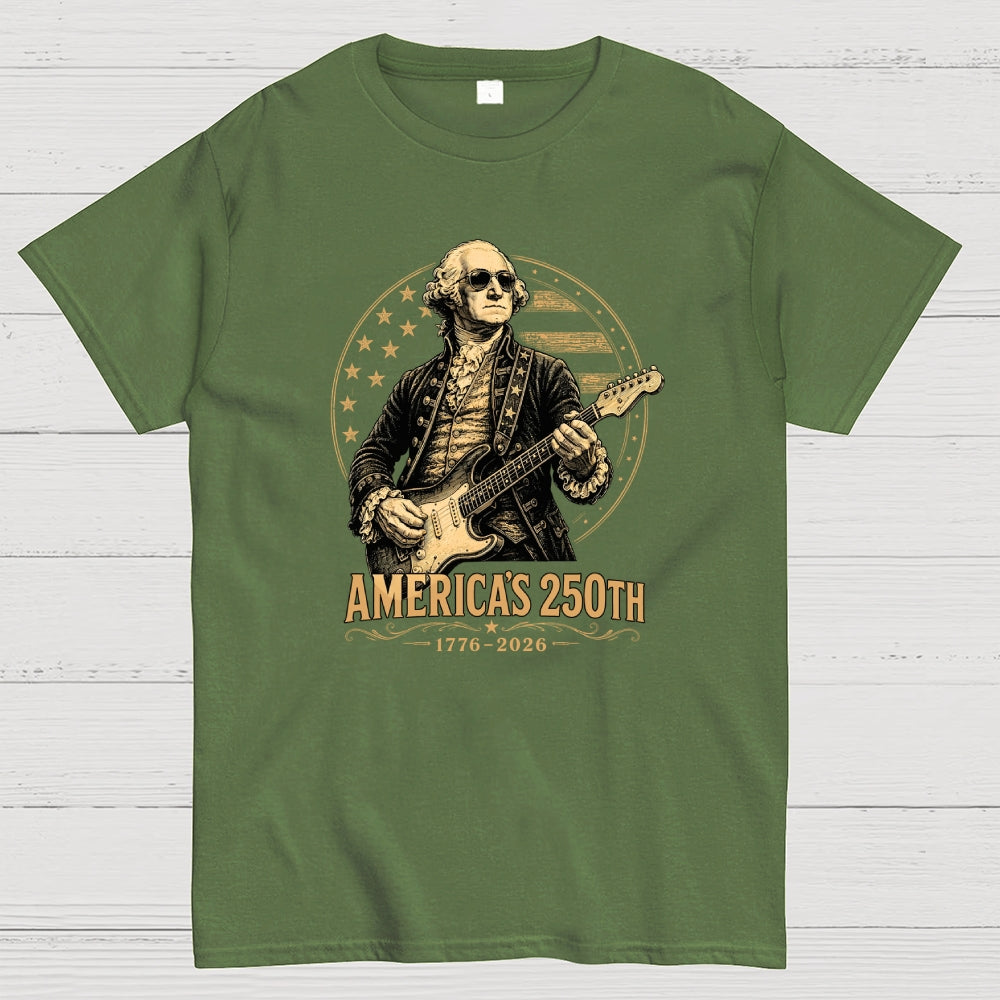 George Washington Guitar-USA 250th Anniversary  T-Shirt