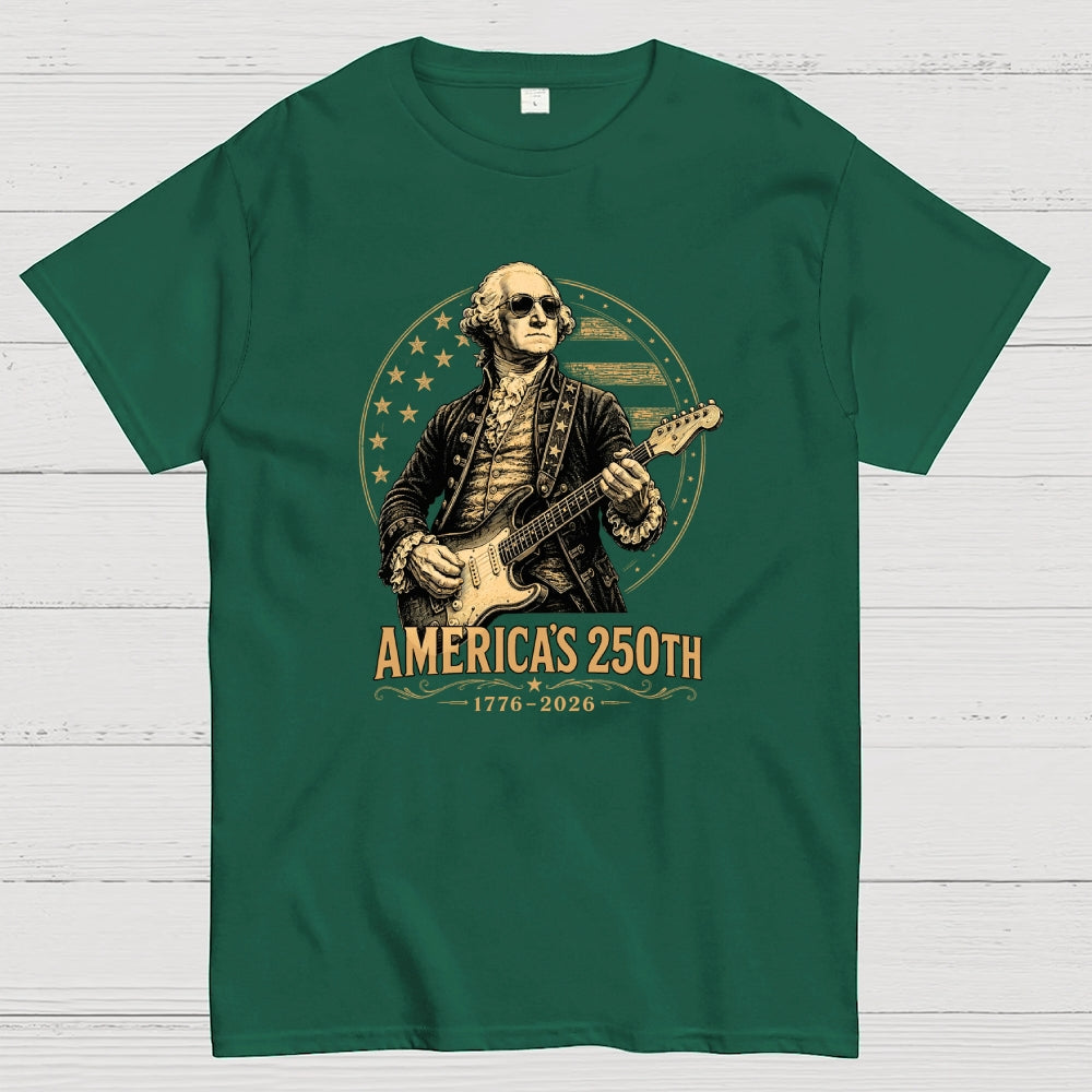 George Washington Guitar-USA 250th Anniversary  T-Shirt