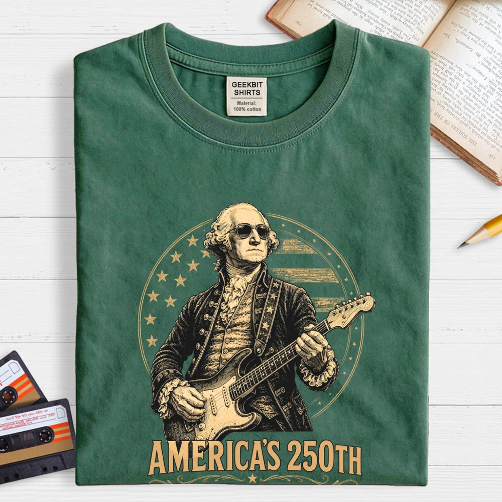 George Washington Guitar-USA 250th Anniversary  T-Shirt