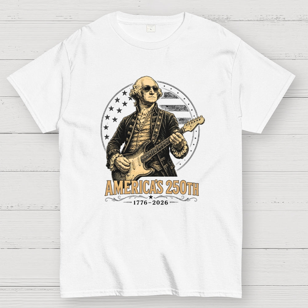 George Washington Guitar-USA 250th Anniversary  T-Shirt
