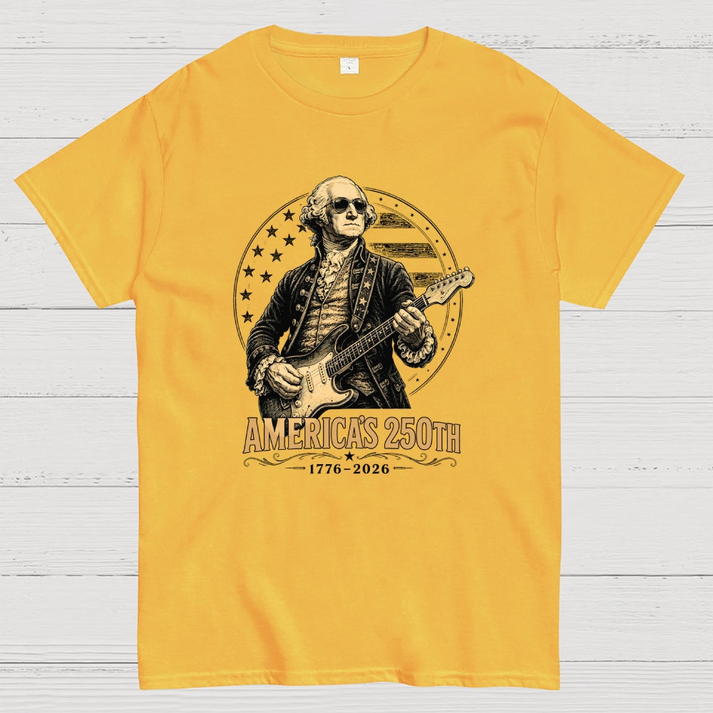 George Washington Guitar-USA 250th Anniversary  T-Shirt