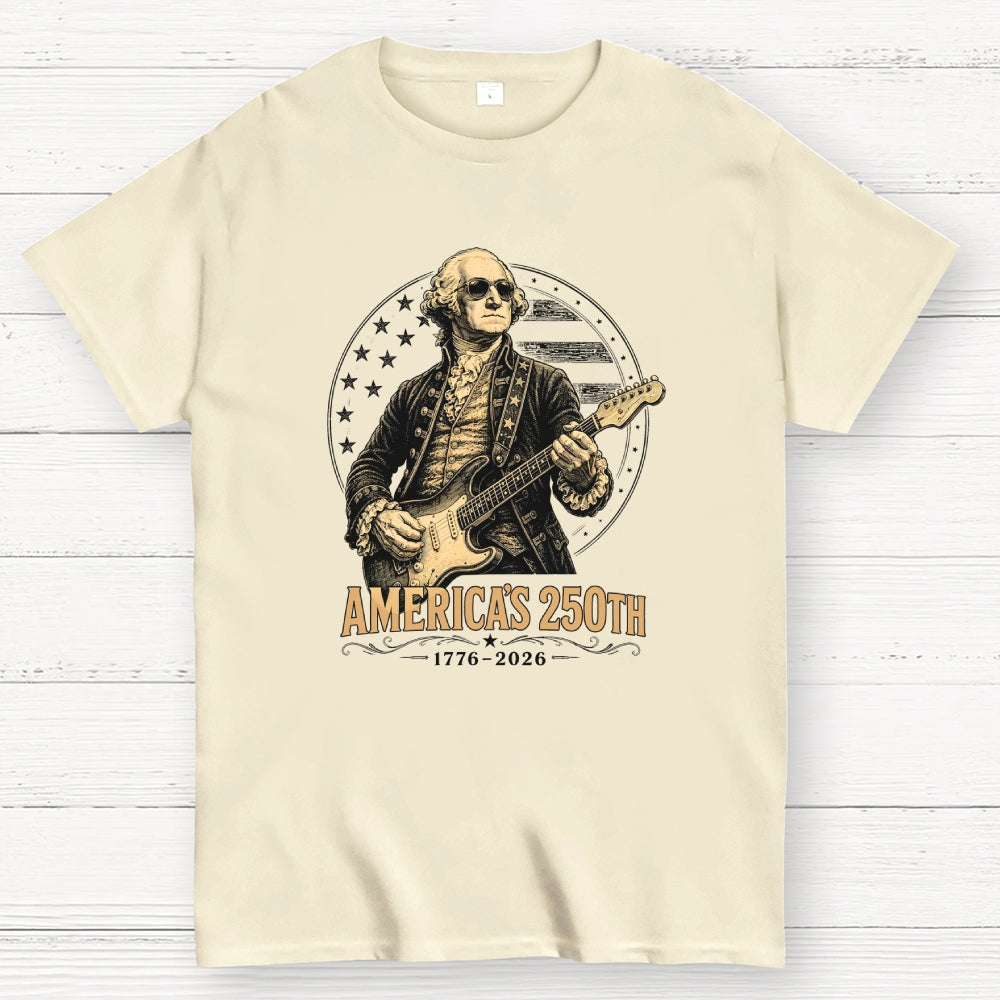 George Washington Guitar-USA 250th Anniversary  T-Shirt