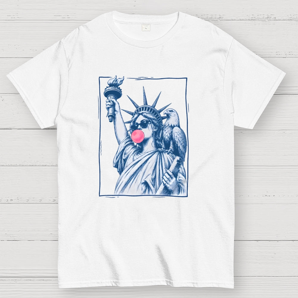 Retro Lady Liberty Bubblegum – America 250  T-Shirt