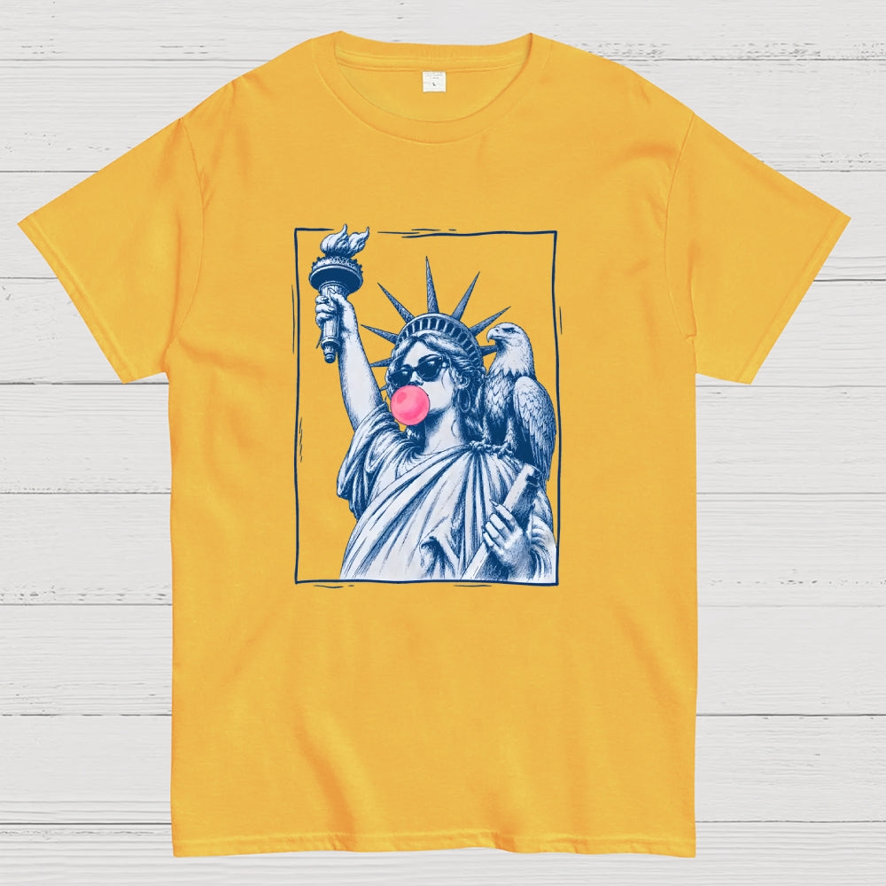 Retro Lady Liberty Bubblegum – America 250  T-Shirt