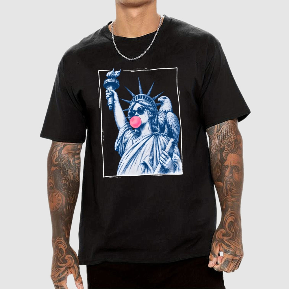 Retro Lady Liberty Bubblegum – America 250  T-Shirt