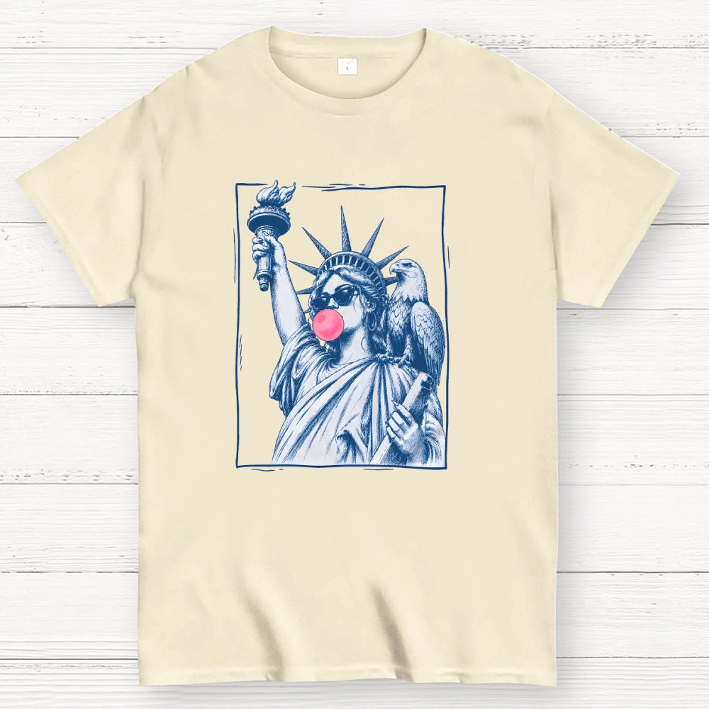 Retro Lady Liberty Bubblegum – America 250  T-Shirt