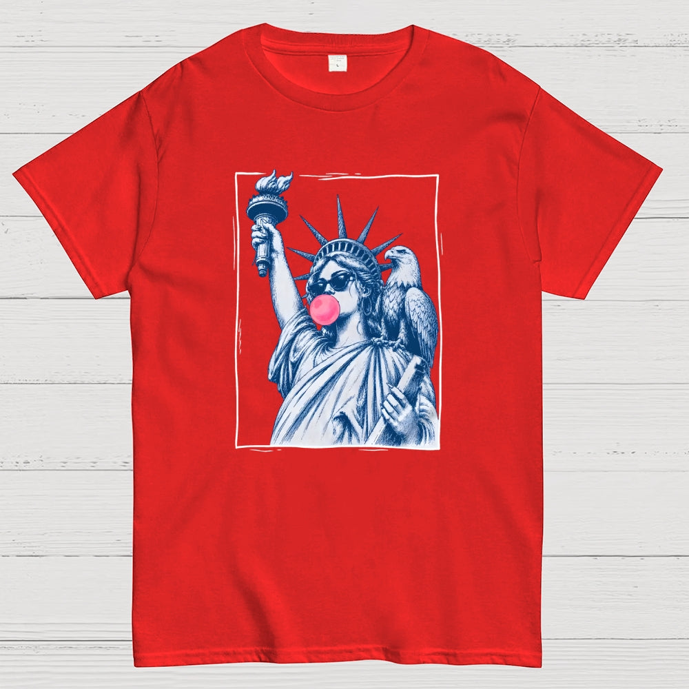 Retro Lady Liberty Bubblegum – America 250  T-Shirt