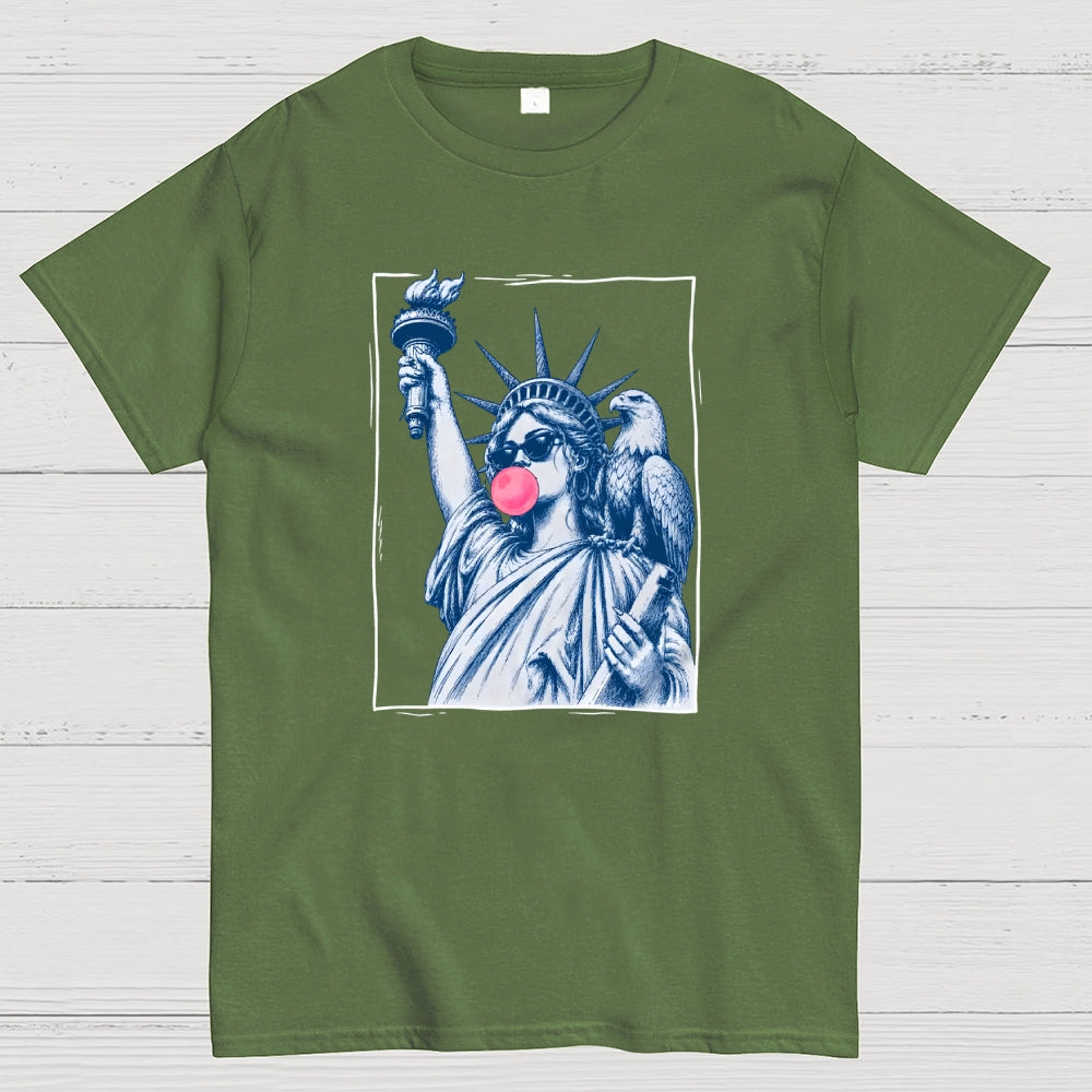 Retro Lady Liberty Bubblegum – America 250  T-Shirt