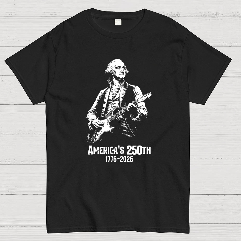 George Washington Rocks – USA 250 Years Since July 4, 1776  T-Shirt
