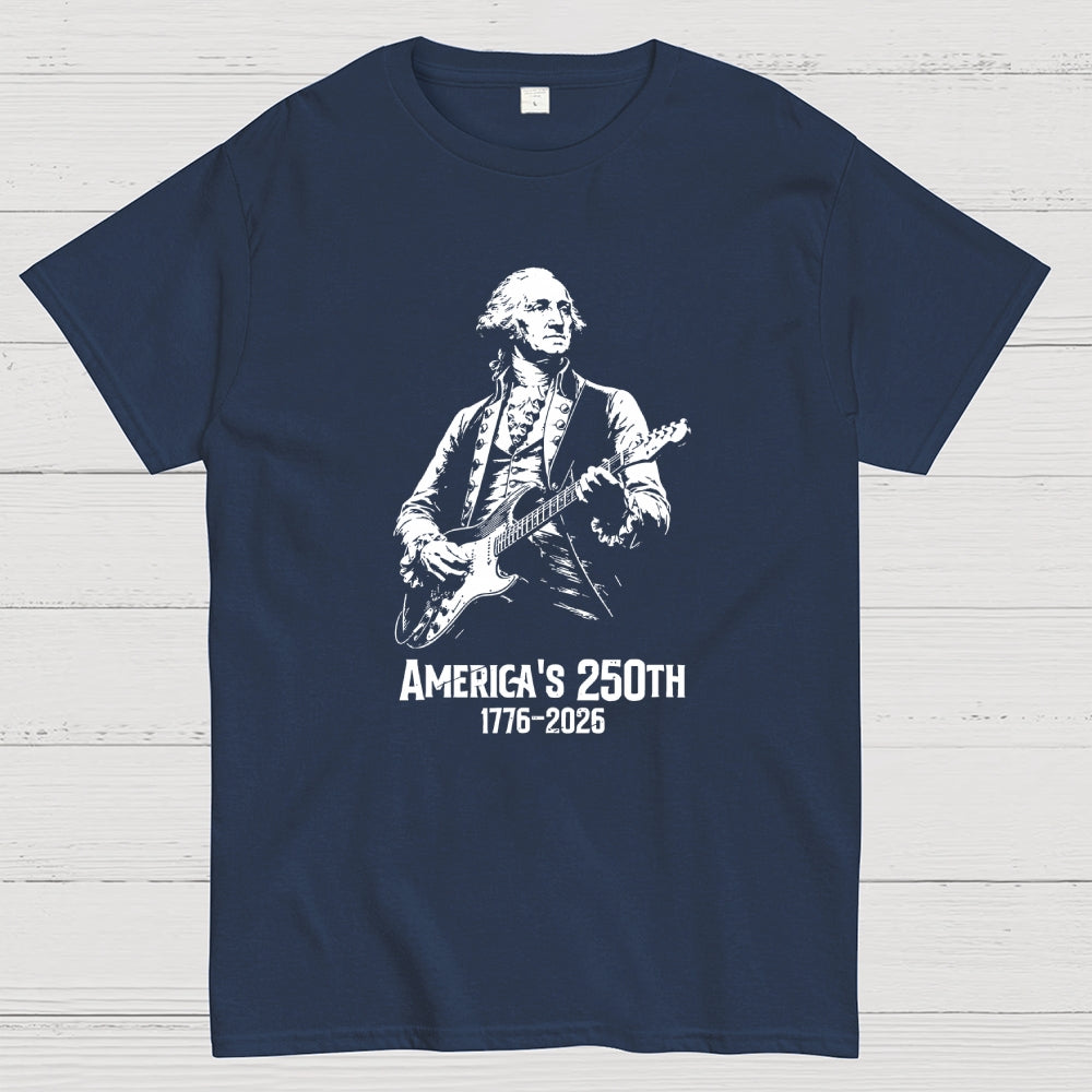 George Washington Rocks – USA 250 Years Since July 4, 1776  T-Shirt
