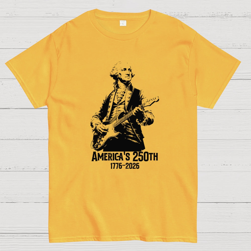 George Washington Rocks – USA 250 Years Since July 4, 1776  T-Shirt