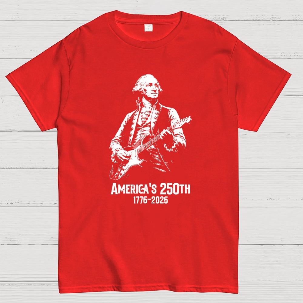 George Washington Rocks – USA 250 Years Since July 4, 1776  T-Shirt