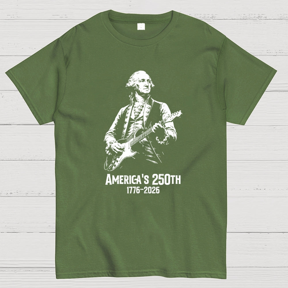 George Washington Rocks – USA 250 Years Since July 4, 1776  T-Shirt