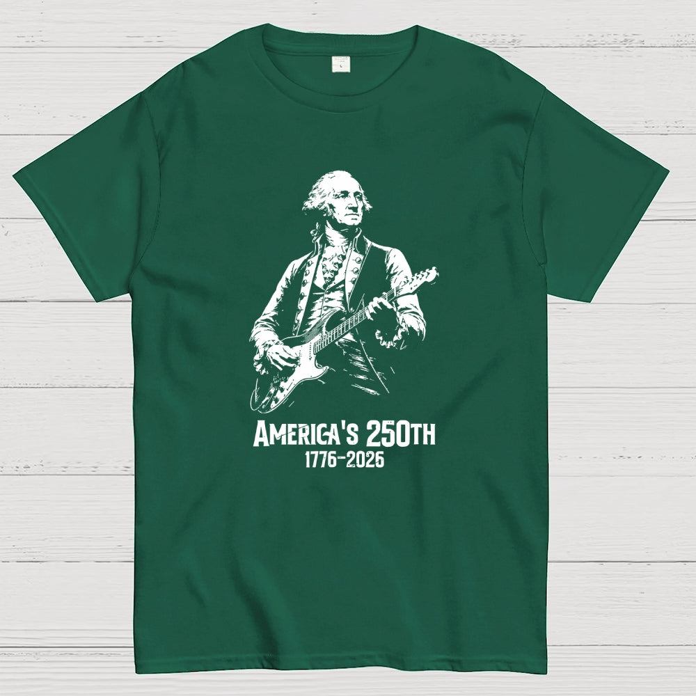 George Washington Rocks – USA 250 Years Since July 4, 1776  T-Shirt