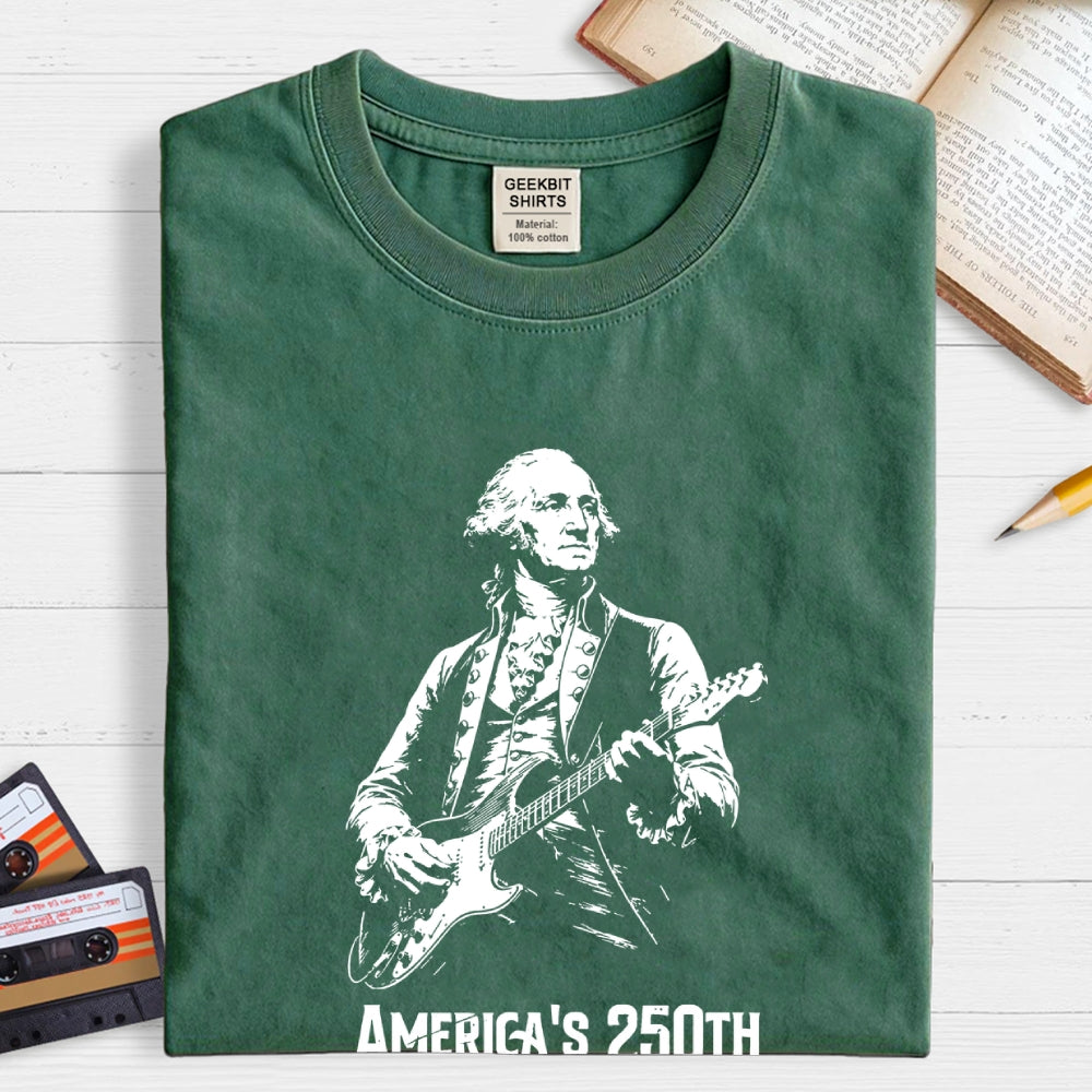 George Washington Rocks – USA 250 Years Since July 4, 1776  T-Shirt