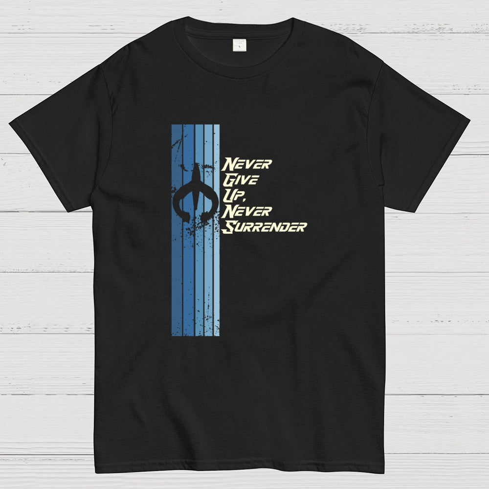 Retro Galaxy Quest Never Give up Never Surrender  T-Shirt