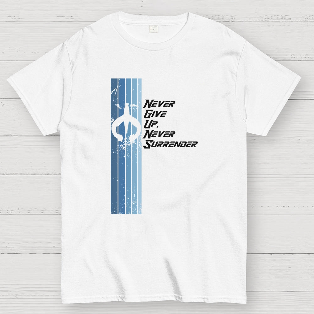 Retro Galaxy Quest Never Give up Never Surrender  T-Shirt