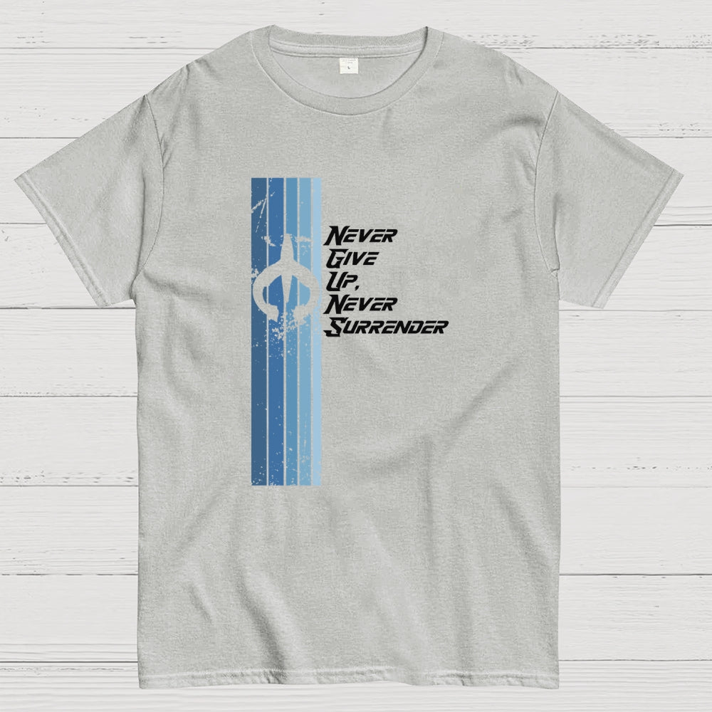 Retro Galaxy Quest Never Give up Never Surrender  T-Shirt