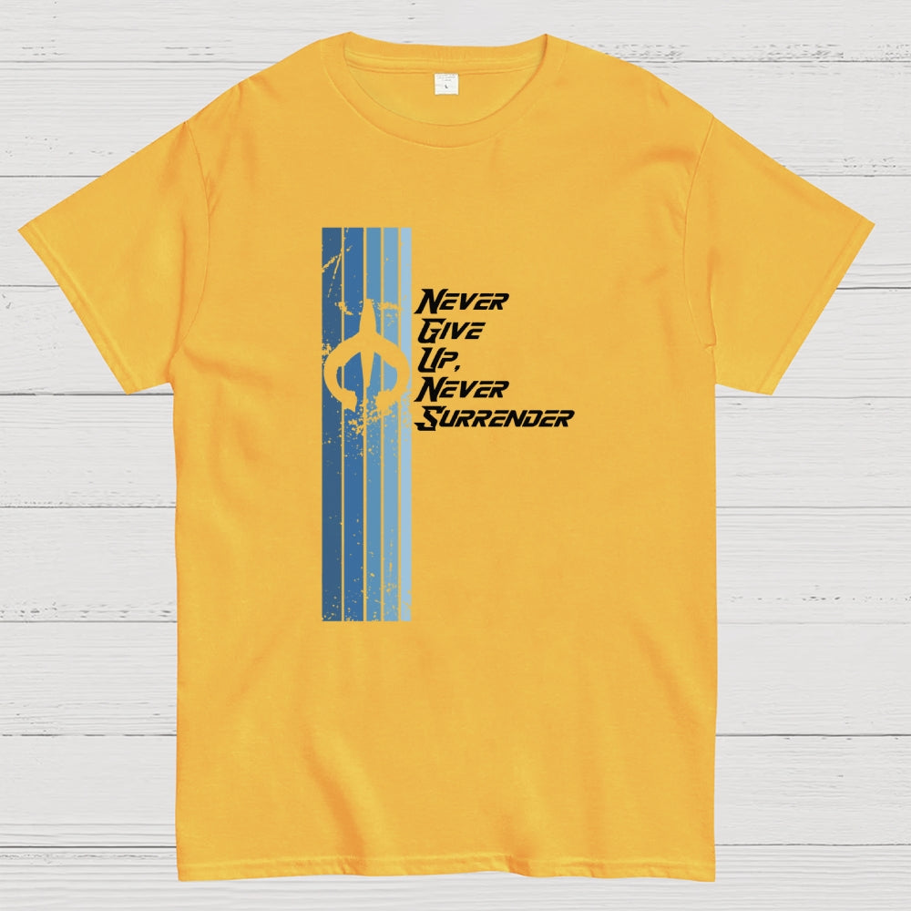 Retro Galaxy Quest Never Give up Never Surrender  T-Shirt