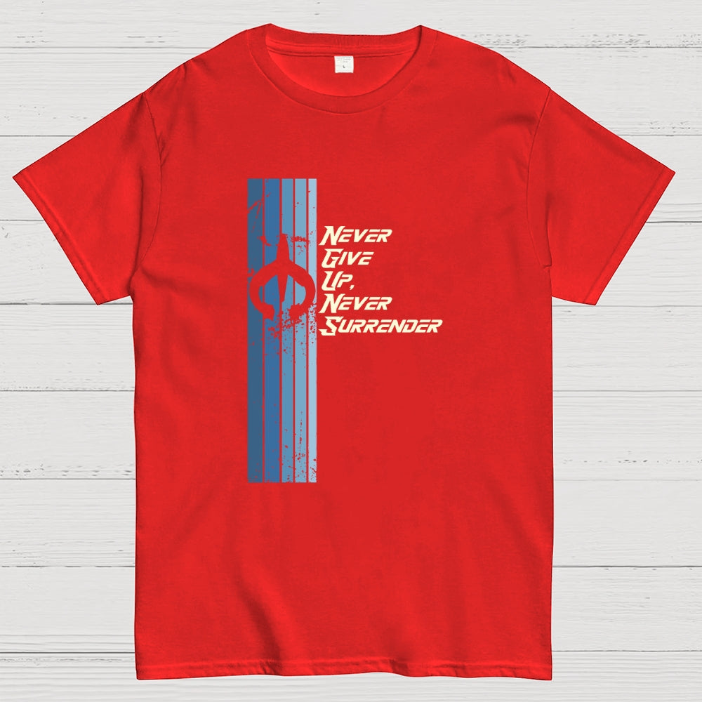 Retro Galaxy Quest Never Give up Never Surrender  T-Shirt