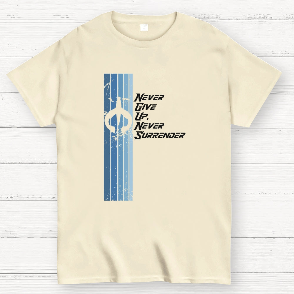 Retro Galaxy Quest Never Give up Never Surrender  T-Shirt