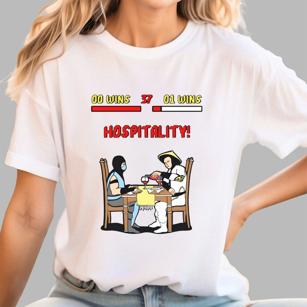 Fighting Game Rivals At Dinne Hospitality!  T-Shirt
