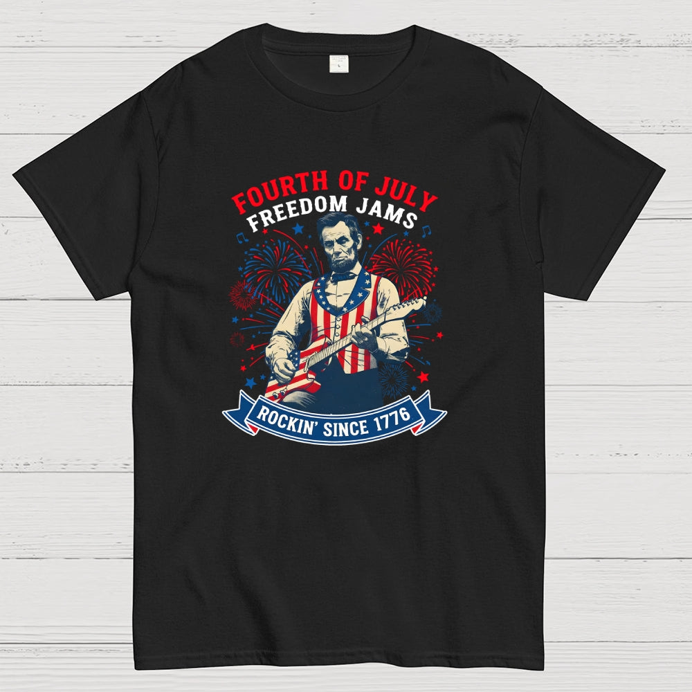 Lincoln Rocks Since 1776 – USA 250  T-Shirt