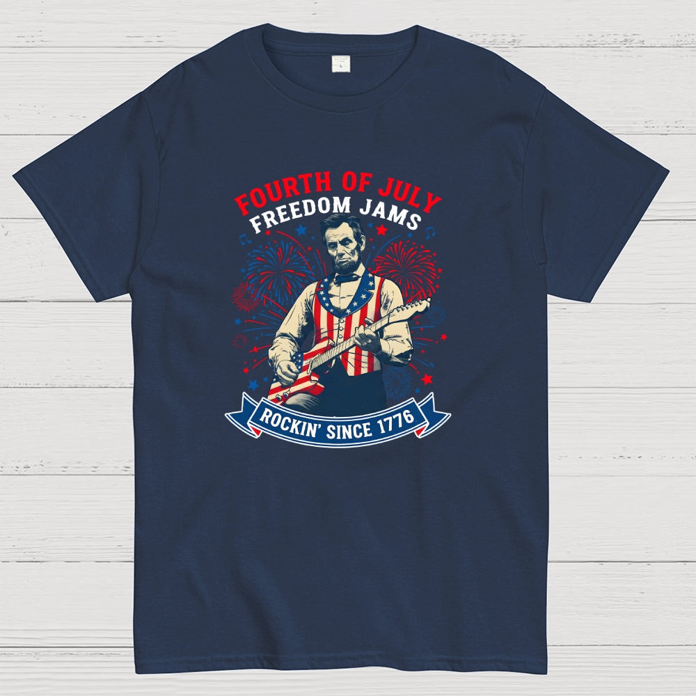 Lincoln Rocks Since 1776 – USA 250  T-Shirt