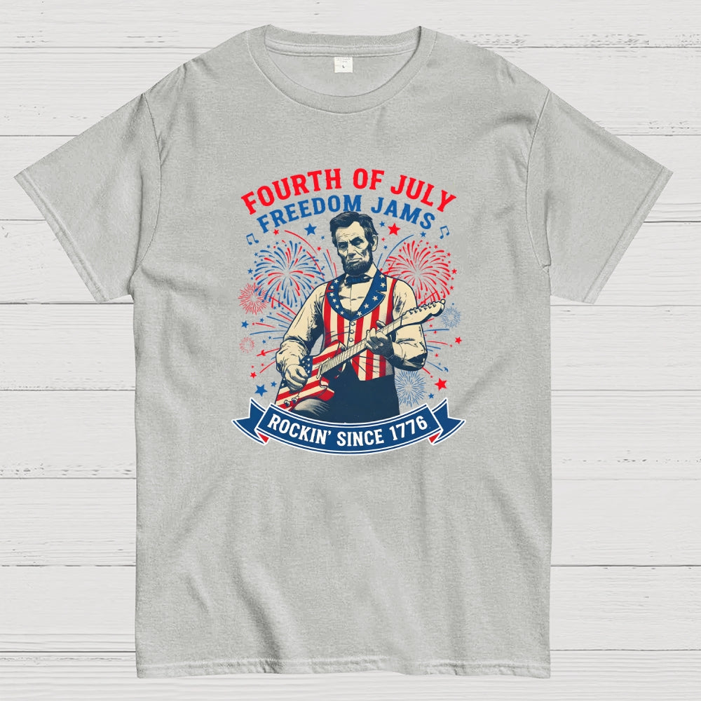 Lincoln Rocks Since 1776 – USA 250  T-Shirt