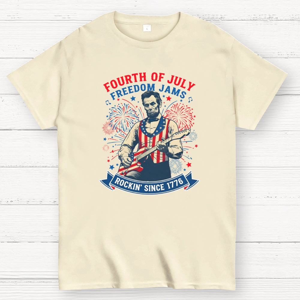 Lincoln Rocks Since 1776 – USA 250  T-Shirt