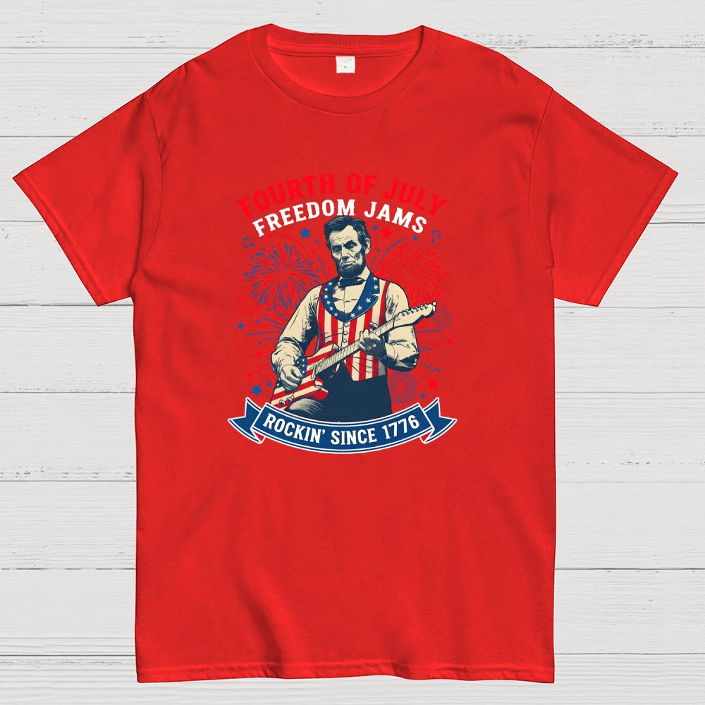 Lincoln Rocks Since 1776 – USA 250  T-Shirt