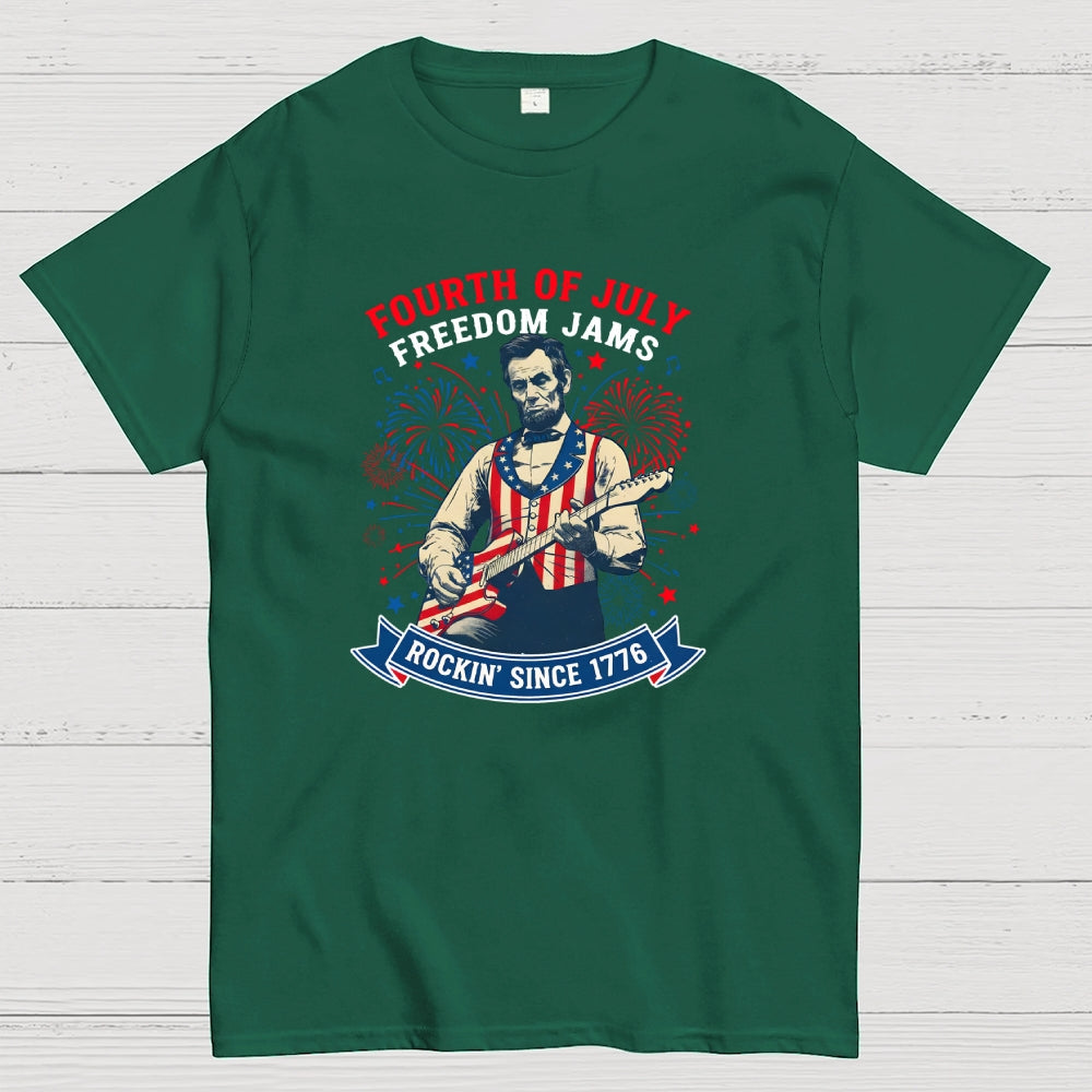 Lincoln Rocks Since 1776 – USA 250  T-Shirt