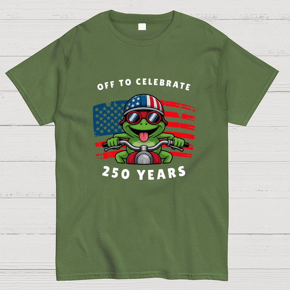 Off To Celebrate 250 Years funny  T-Shirt