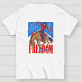 Freedom 250 Years Western Cowboy Patriotic  T-Shirt