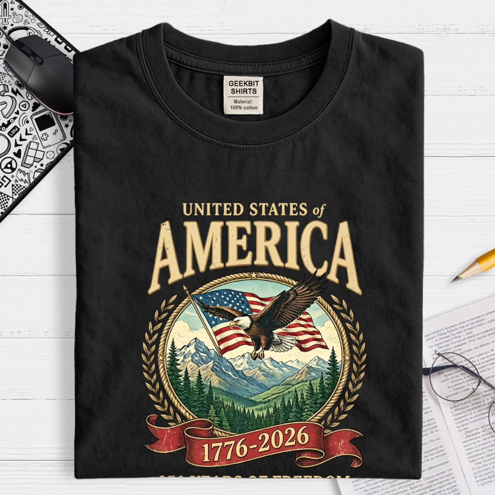 America 250th Anniversary 90s Graphic Style  T-Shirt