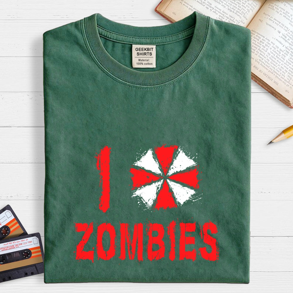 I Love Zombies  T-Shirt