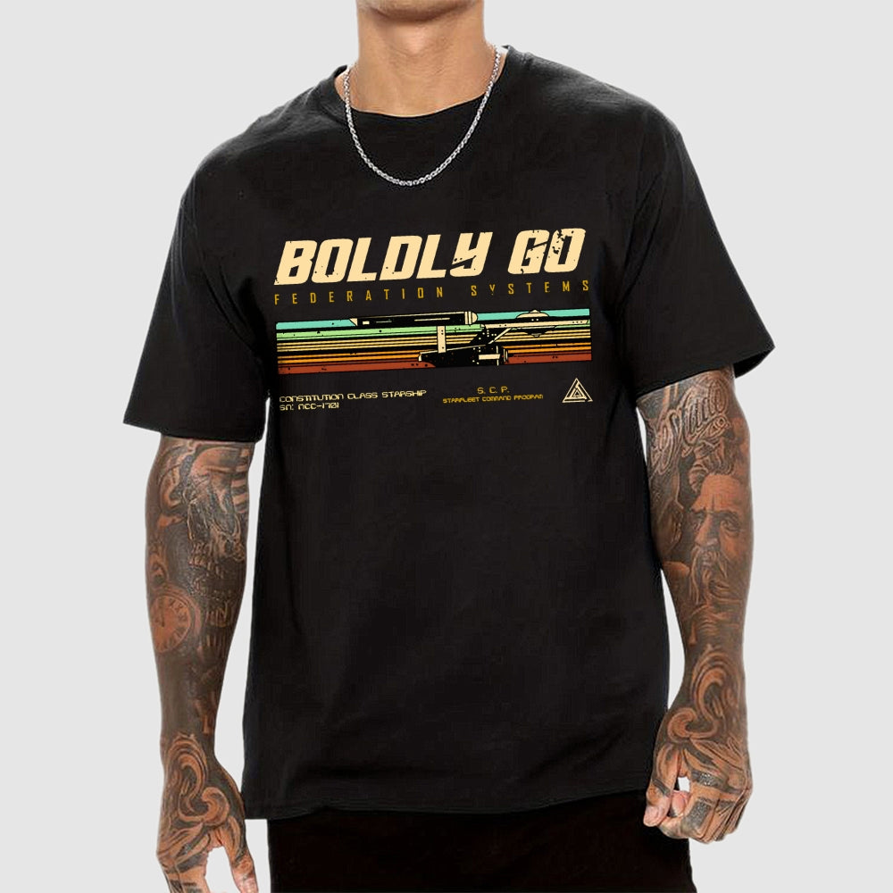 Retro Vintage Starship  T-Shirt