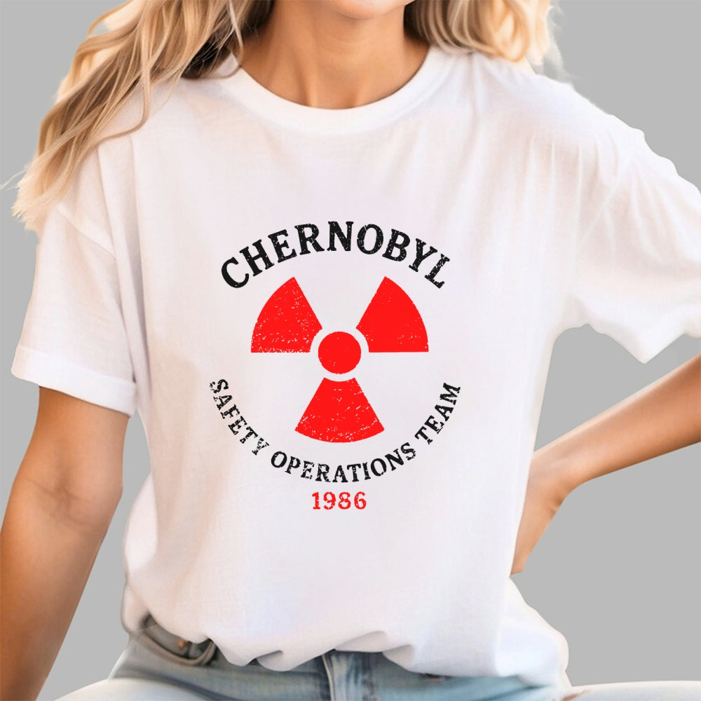 Vintage Chernobyl Safety Operations Team Nuclear Power Plant 1986  T-Shirt