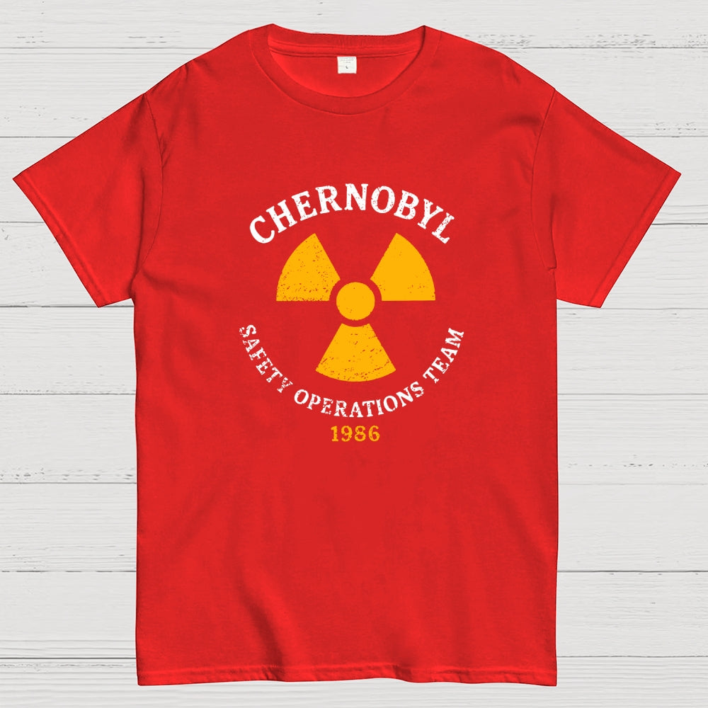 Vintage Chernobyl Safety Operations Team Nuclear Power Plant 1986  T-Shirt