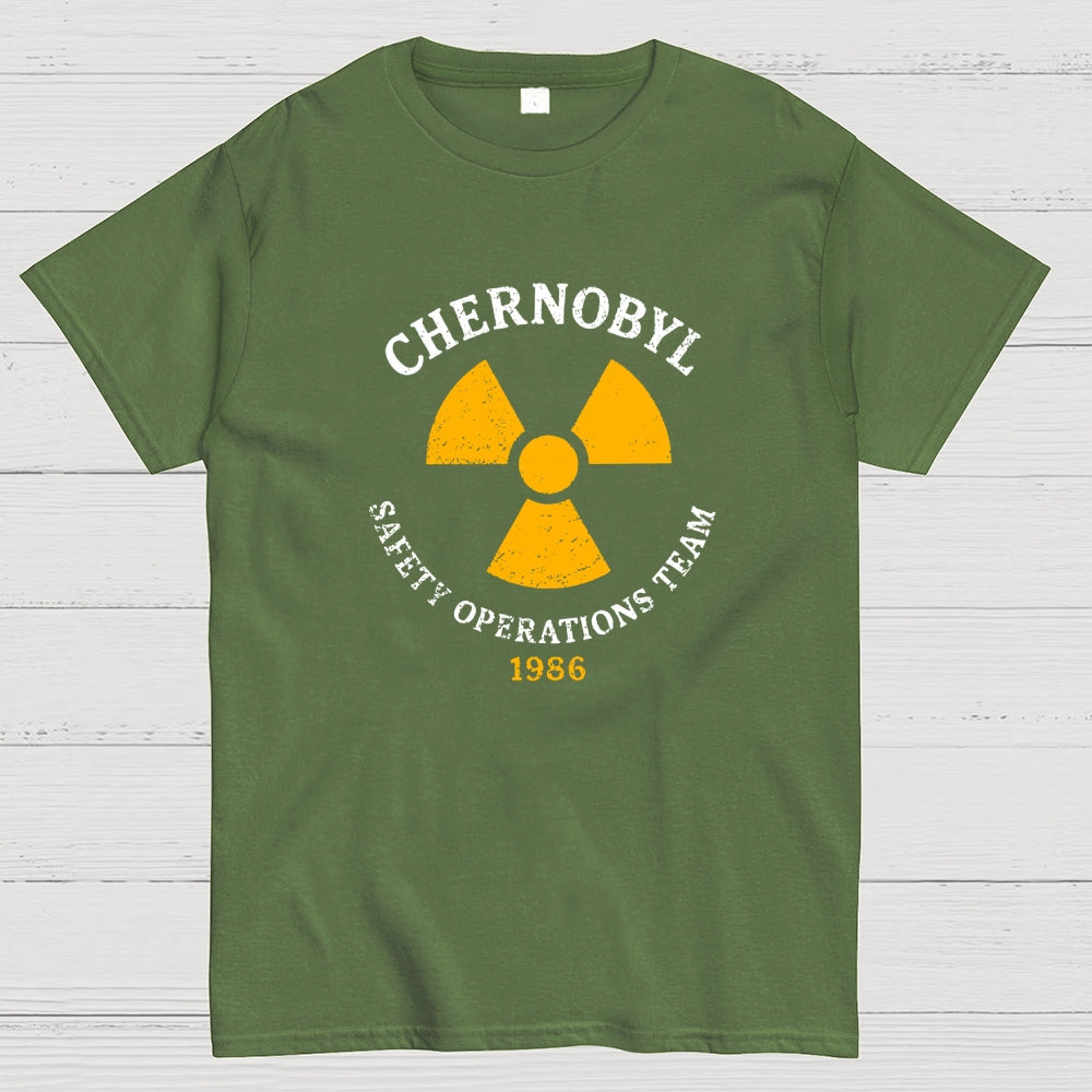 Vintage Chernobyl Safety Operations Team Nuclear Power Plant 1986  T-Shirt