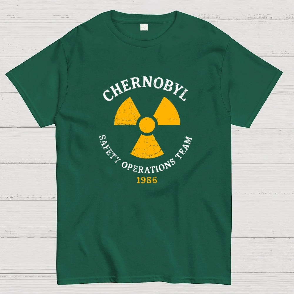 Vintage Chernobyl Safety Operations Team Nuclear Power Plant 1986  T-Shirt
