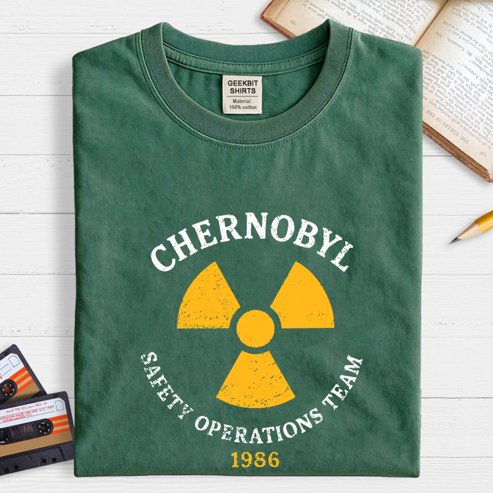 Vintage Chernobyl Safety Operations Team Nuclear Power Plant 1986  T-Shirt