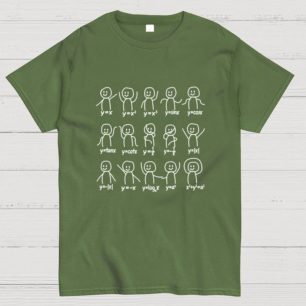 Funny Algebra Dance Graph Figures Math Nerd T-Shirt