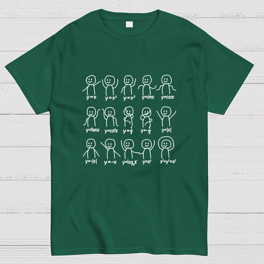 Funny Algebra Dance Graph Figures Math Nerd T-Shirt