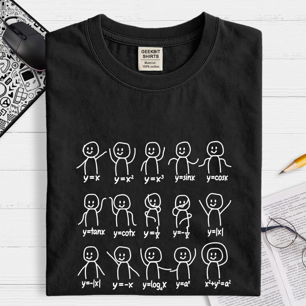 Funny Algebra Dance Graph Figures Math Nerd T-Shirt