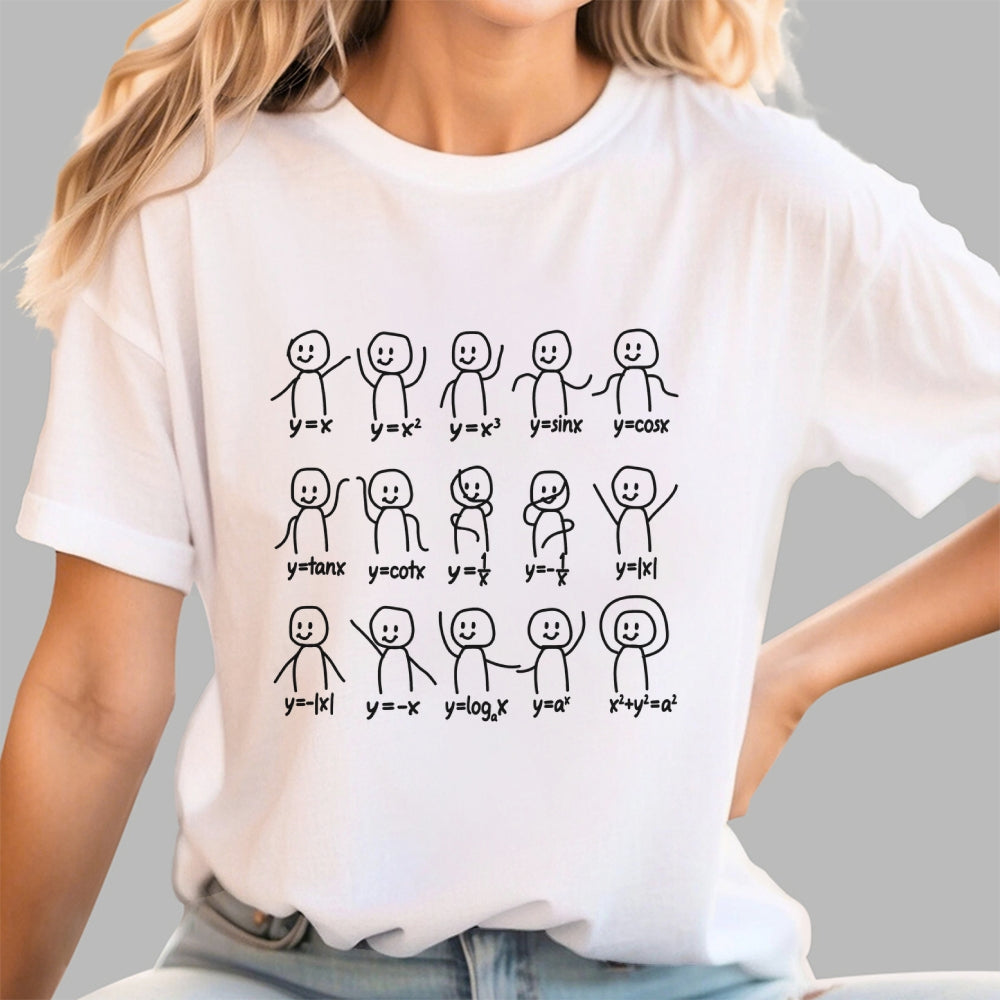 Funny Algebra Dance Graph Figures Math Nerd T-Shirt
